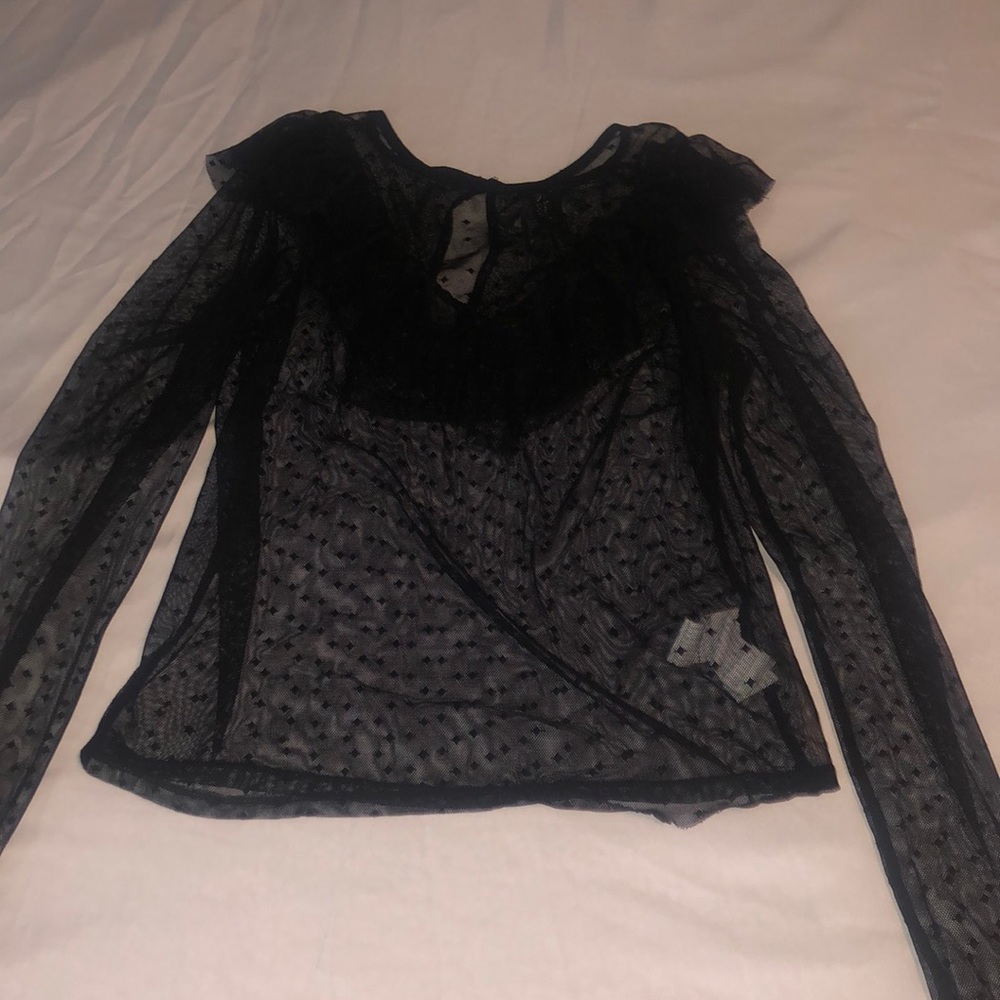 Forever 21 black vintage top long sleeve
